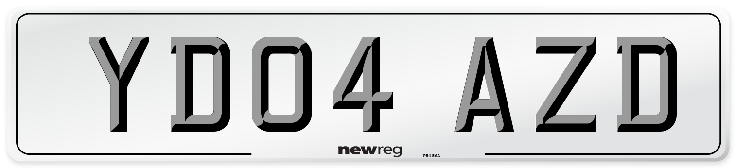 YD04 AZD Number Plate from New Reg